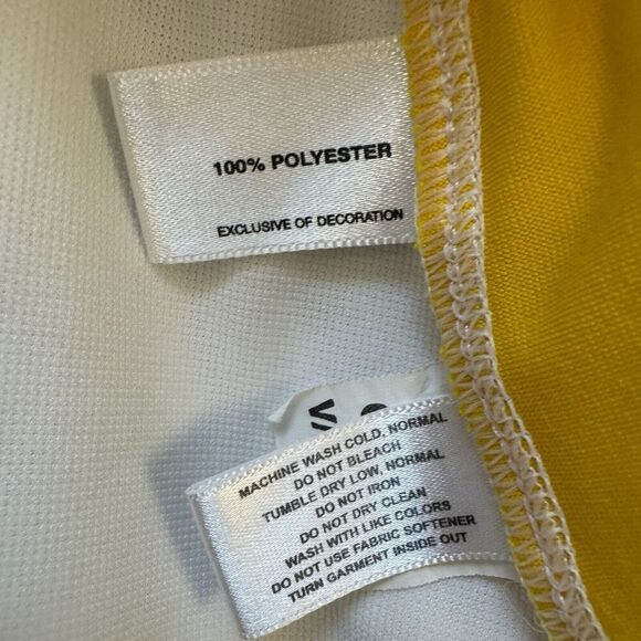 Annika Cutter & Buck Women’s Golf Top M White Blue Yellow Mock Collar - Picture 5 of 6